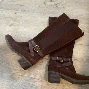 Brown tall boots
